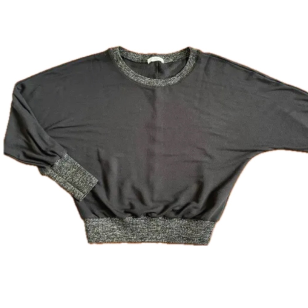 Ramy Brook Hillary Metallic Trim Dolman Sweatshirt NWOT